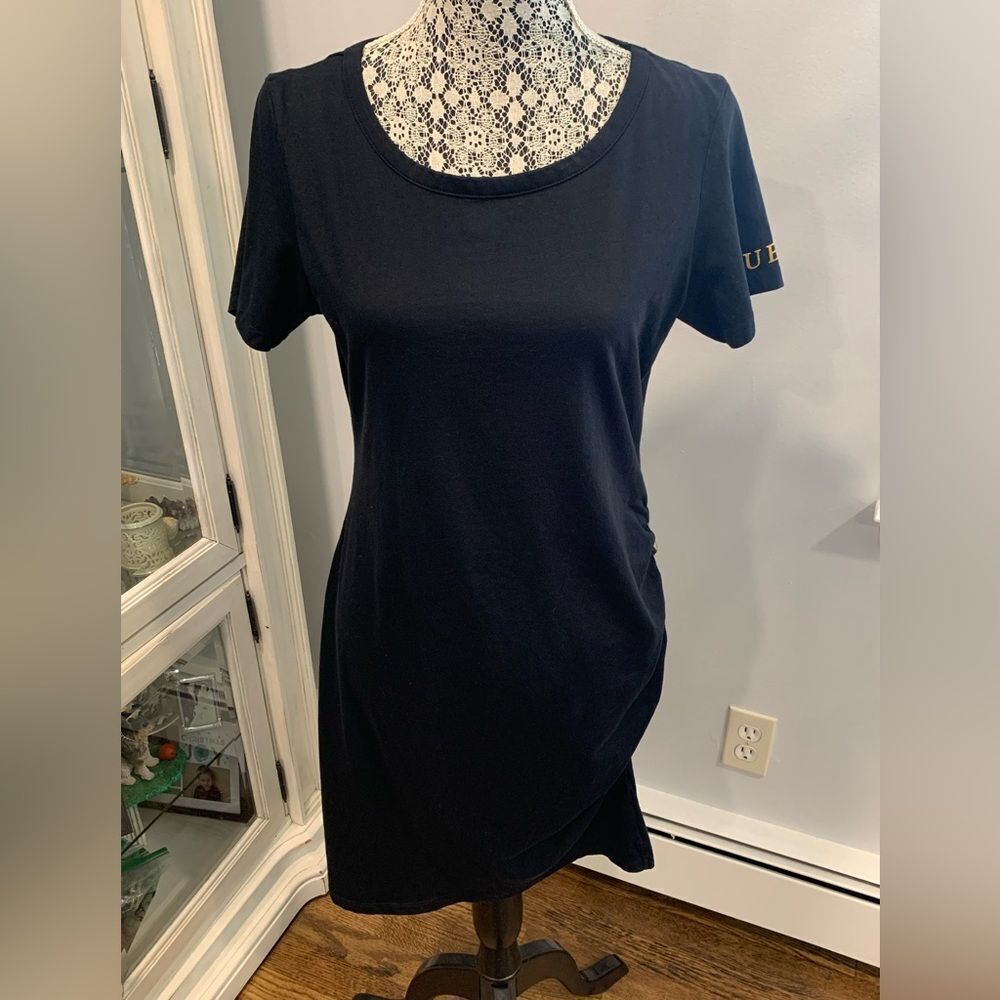 Guess Asymmetrical Black T-Shirt Dress